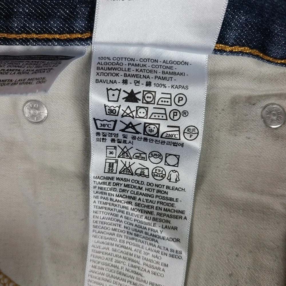 Levi's 505 Jeans Mens 40x30 Blue Regular Fit‎ Straight Leg Dark Wash Denim *